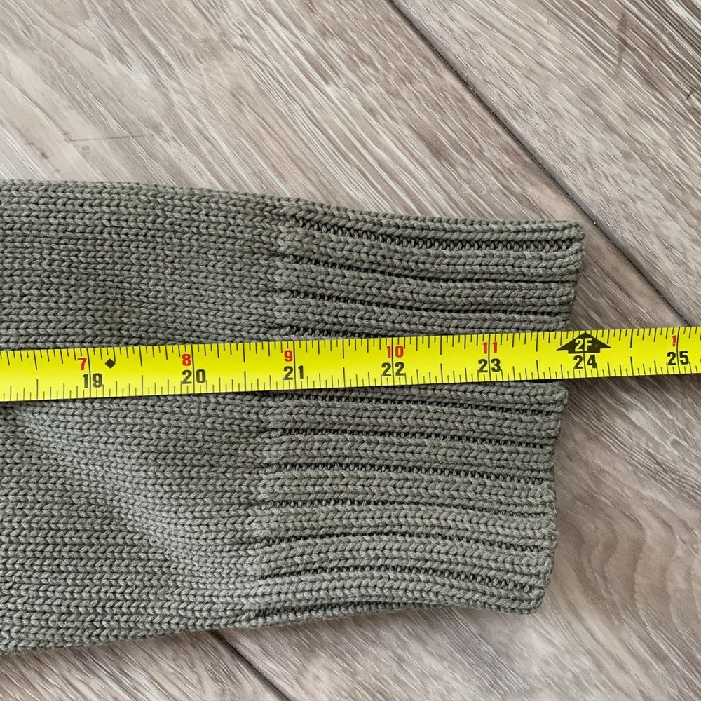 Orly | Sage Green Cotton Turtleneck Sweater - Size L - Picture 9 of 10